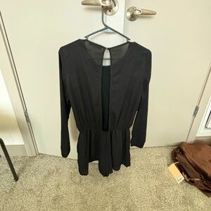 Urban outfitters black long sleeve romper